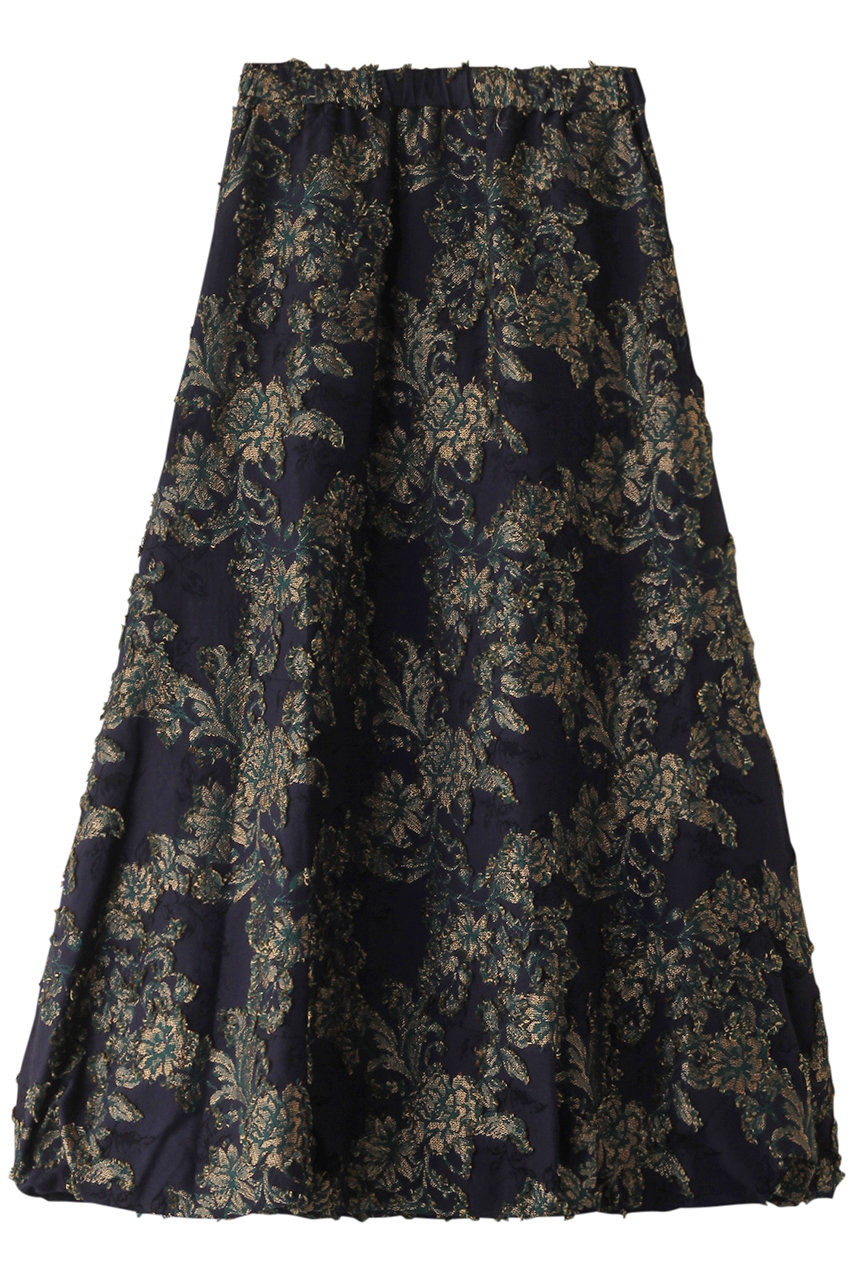 ミディウミソリッド/MIDIUMISOLIDのlong ballon SK(flower cut jacquard).R スカート(navy/4-162154A)