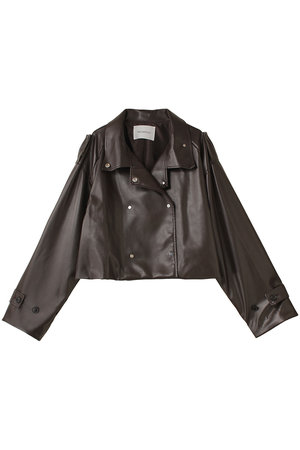 ミディウミソリッド/MIDIUMISOLIDのsynthetic leather double trench JK.M ジャケット(110800/110801)