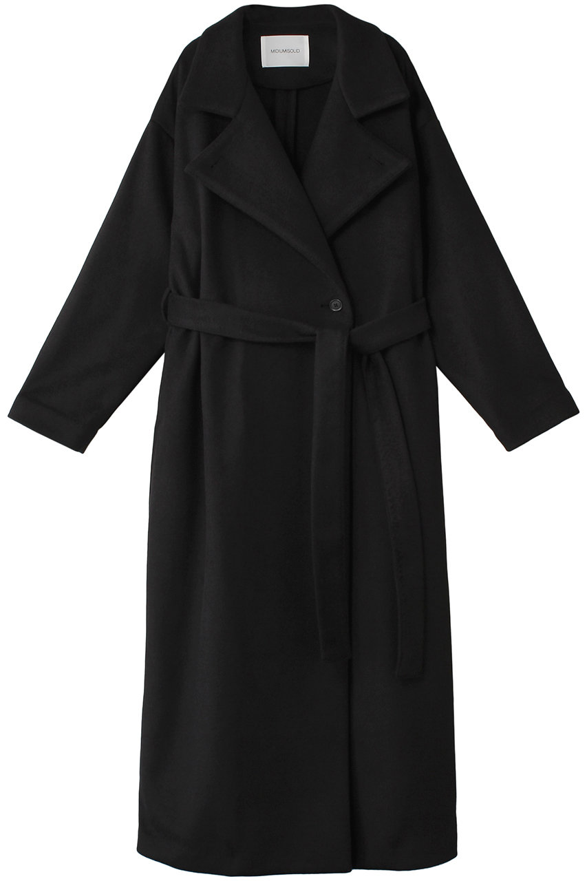 MIDIUMISOLID long CT with belt.M コート (black, F) ミディウミソリッド ELLE SHOP MIDIUMISOLID long CT with belt.M コート (black, F) ミディウミソリッド ELLE SHOP