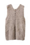 raising knitted v/neck vest ベスト ミディウミソリッド/MIDIUMISOLID beige