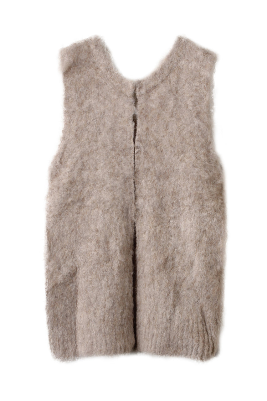 ミディウミソリッド/MIDIUMISOLIDのraising knitted v/neck vest ベスト(beige/4-127002)