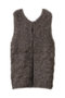 raising knitted v/neck vest ベスト ミディウミソリッド/MIDIUMISOLID brown