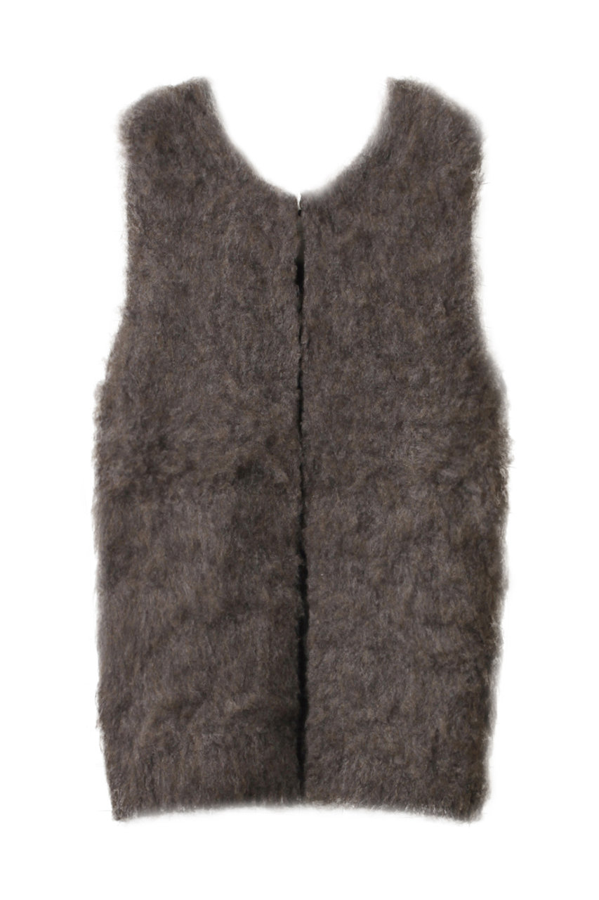 ミディウミソリッド/MIDIUMISOLIDのraising knitted v/neck vest ベスト(brown/4-127002)