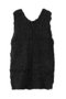 raising knitted v/neck vest ベスト ミディウミソリッド/MIDIUMISOLID black