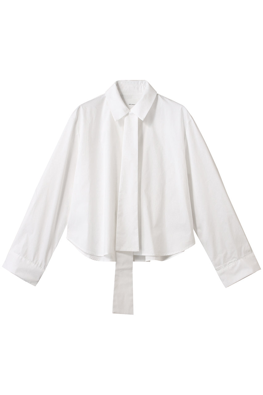 ミディウミソリッド/MIDIUMISOLIDのtie neck shirt.M シャツ(off white/1-132195)