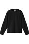 front seem long T.R Tシャツ ミディウミソリッド/MIDIUMISOLID black