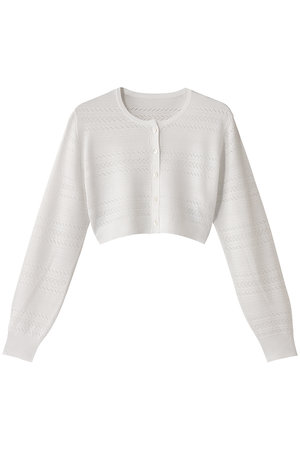 ミディウミソリッド/MIDIUMISOLIDのlace knitting short CD.S カーディガン(110300/110303)