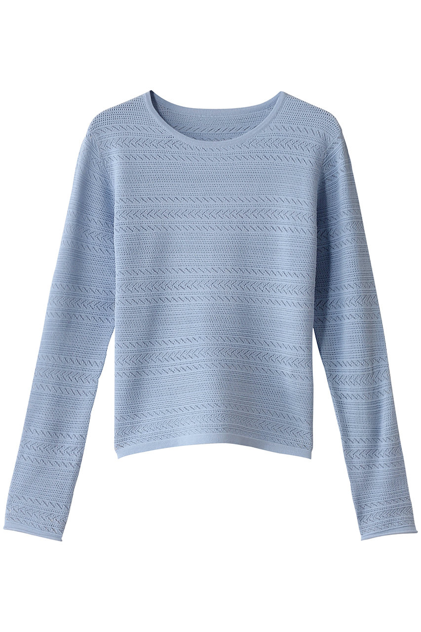 ミディウミソリッド/MIDIUMISOLIDのlace knitting tight PO.S プルオーバー(l.blue/1-122125)