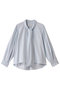 ribbon tie shirt.S シャツ ミディウミソリッド/MIDIUMISOLID l.blue