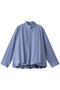 ballon shirtPO.R シャツ ミディウミソリッド/MIDIUMISOLID l.blue