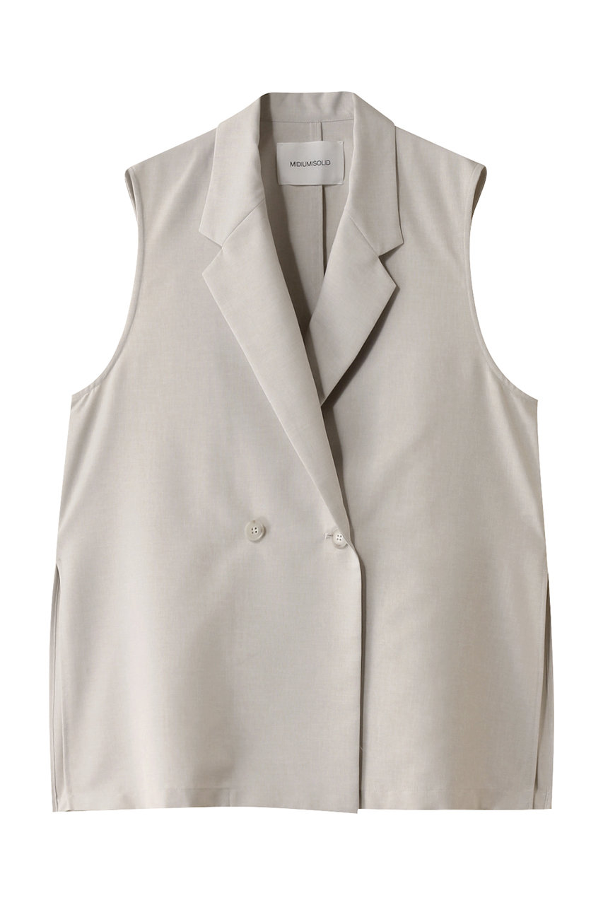 ミディウミソリッド/MIDIUMISOLIDのtailored gilet.R ジレ(l.beige/1-172085)