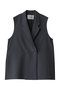 tailored gilet.R ジレ ミディウミソリッド/MIDIUMISOLID c.gray