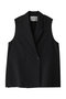 tailored gilet.R ジレ ミディウミソリッド/MIDIUMISOLID black