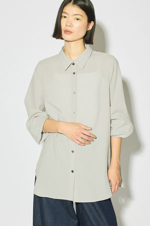 ミディウミソリッド/MIDIUMISOLIDのbasic long shirt.M シャツ(110400/110403)