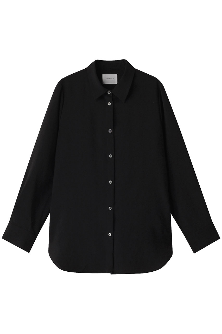 ミディウミソリッド/MIDIUMISOLIDのbasic long shirt.M シャツ(black/1-132193)