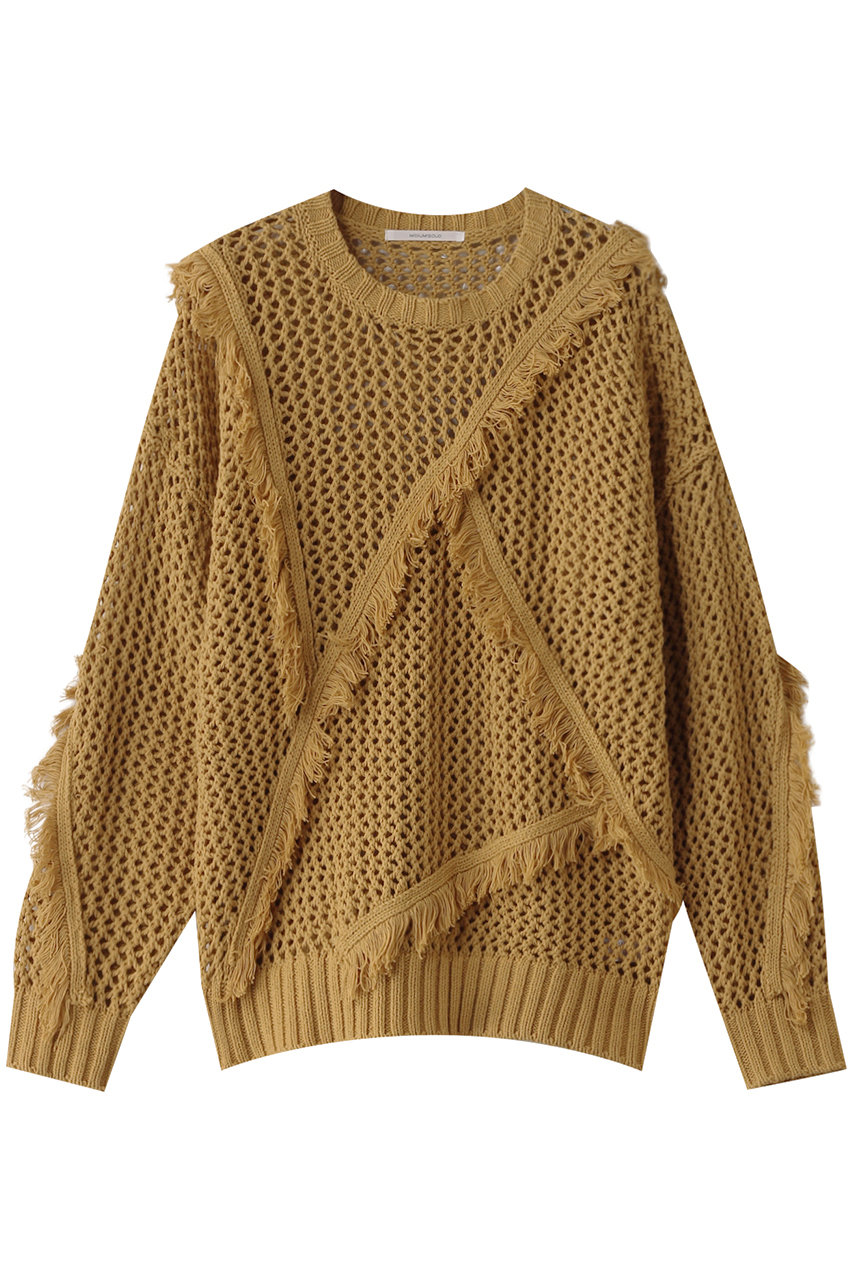 ミディウミソリッド/MIDIUMISOLIDのfringe mesh PO.S プルオーバー(beige/1-122133)