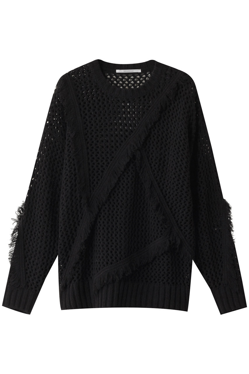 ミディウミソリッド/MIDIUMISOLIDのfringe mesh PO.S プルオーバー(black/1-122133)