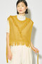 side ribbon fringe mesh vest.S ベスト ミディウミソリッド/MIDIUMISOLID