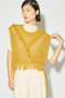 side ribbon fringe mesh vest.S ベスト ミディウミソリッド/MIDIUMISOLID