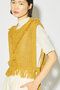 side ribbon fringe mesh vest.S ベスト ミディウミソリッド/MIDIUMISOLID