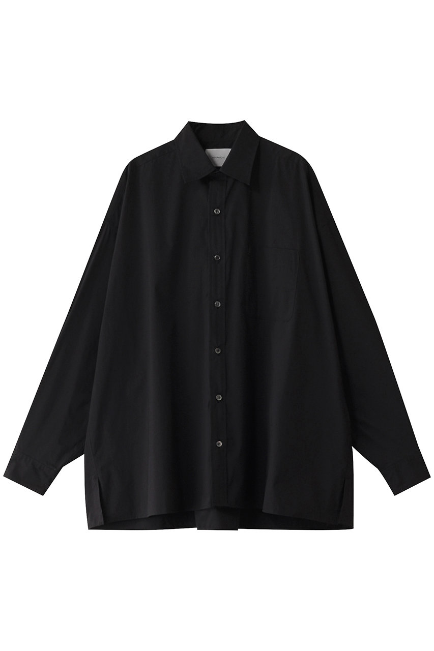 ミディウミソリッド/MIDIUMISOLIDのregular collar big shirt.M シャツ(black/1-135199)