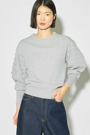 ミディウミソリッド/MIDIUMISOLIDのpuff slv jacquard PO.S プルオーバー(110300/110301)