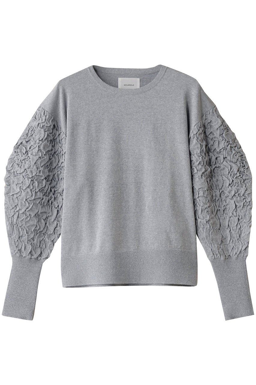 MIDIUMISOLID puff slv jacquard PO.S プルオーバー (l.blue, F) ミディウミソリッド ELLE SHOP MIDIUMISOLID puff slv jacquard PO.S プルオーバー (l.blue, F) ミディウミソリッド ELLE SHOP