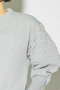 puff slv jacquard PO.S プルオーバー ミディウミソリッド/MIDIUMISOLID