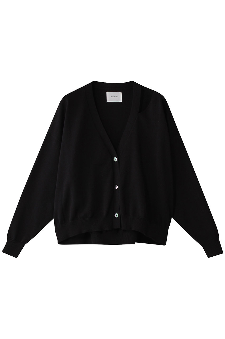 MIDIUMISOLID cut out neck wide C/D.S カーディガン (black, F) ミディウミソリッド ELLE SHOP MIDIUMISOLID cut out neck wide C/D.S カーディガン (black, F) ミディウミソリッド ELLE SHOP