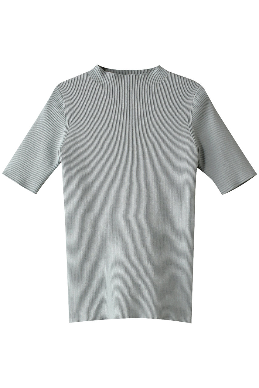 MIDIUMISOLID bottle neck H/S rib top.S トップ (l.blue, F) ミディウミソリッド ELLE SHOP MIDIUMISOLID bottle neck H/S rib top.S トップ (l.blue, F) ミディウミソリッド ELLE SHOP