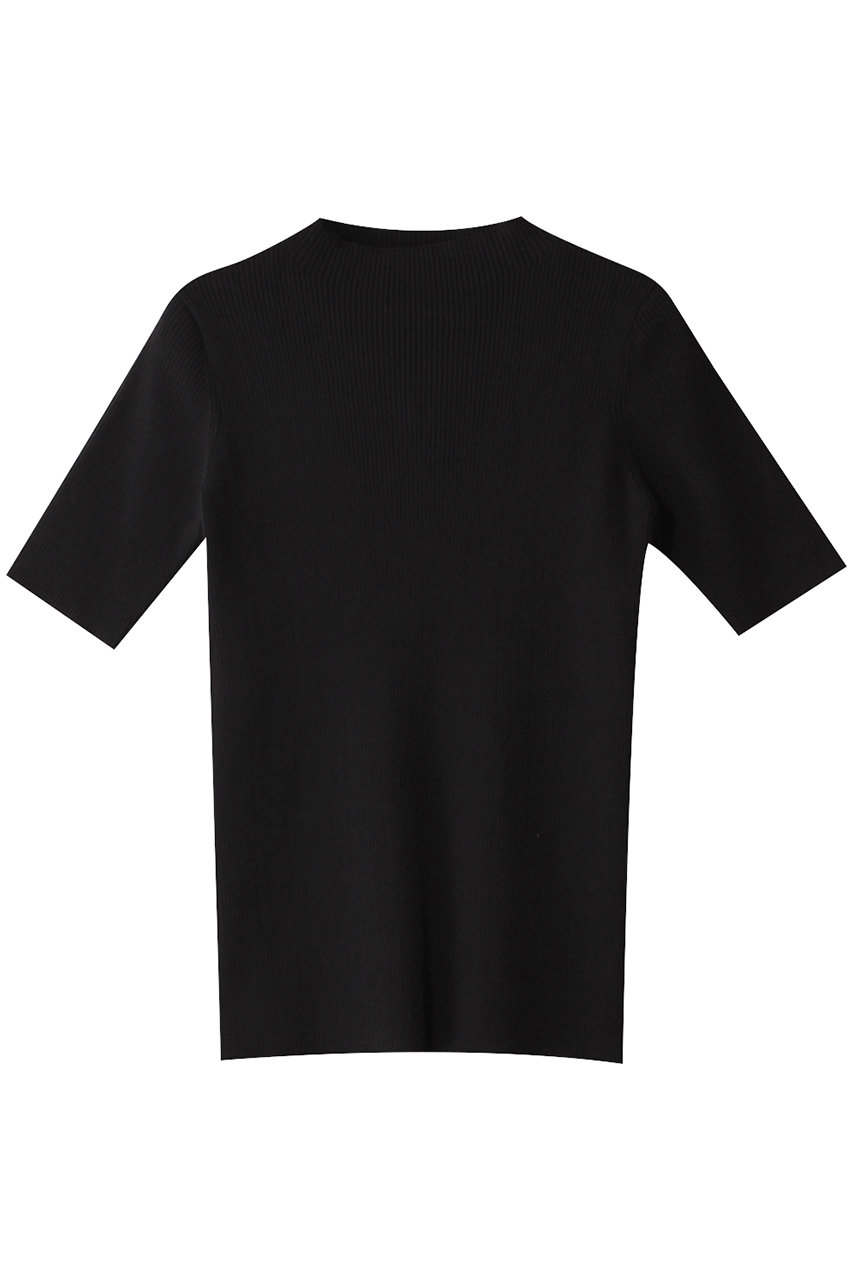 MIDIUMISOLID bottle neck H/S rib top.S トップ (black, F) ミディウミソリッド ELLE SHOP MIDIUMISOLID bottle neck H/S rib top.S トップ (black, F) ミディウミソリッド ELLE SHOP