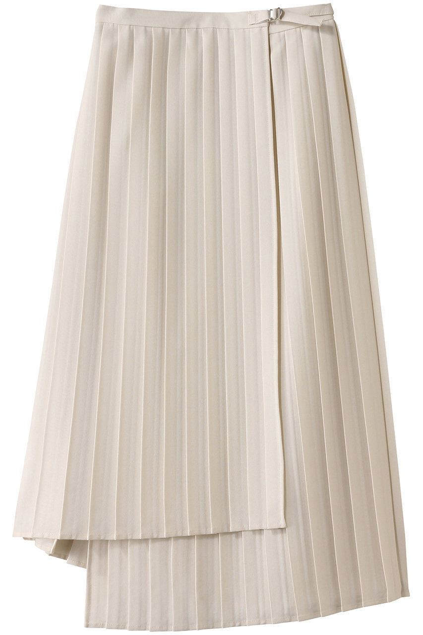 ミディウミソリッド/MIDIUMISOLIDのasymmetry hem wrap  pleats SK.S スカート(ivory/1-162174)