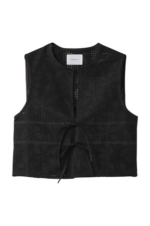 ミディウミソリッド/MIDIUMISOLIDのlace short vest.S ベスト(110800/110806)