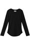 long slv rib top トップ ミディウミソリッド/MIDIUMISOLID black