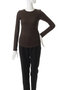 long slv rib top トップ ミディウミソリッド/MIDIUMISOLID