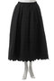 embroidery quilting skirt.M スカート ミディウミソリッド/MIDIUMISOLID
