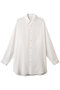 sheer long slv shirt.S シャツ ミディウミソリッド/MIDIUMISOLID off white