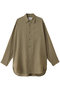 sheer long slv shirt.S シャツ ミディウミソリッド/MIDIUMISOLID khaki