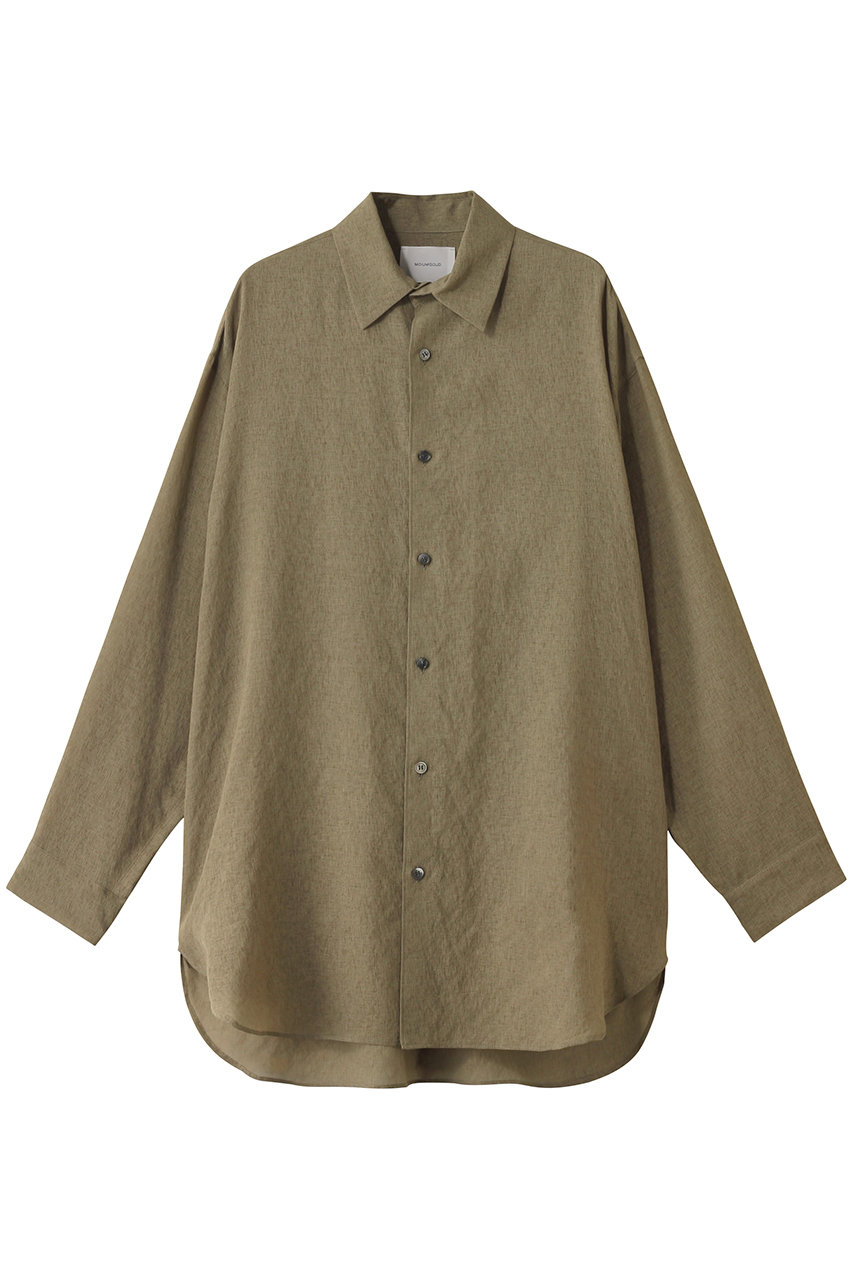 MIDIUMISOLID sheer long slv shirt.S シャツ (khaki, F) ミディウミソリッド ELLE SHOP MIDIUMISOLID sheer long slv shirt.S シャツ (khaki, F) ミディウミソリッド ELLE SHOP