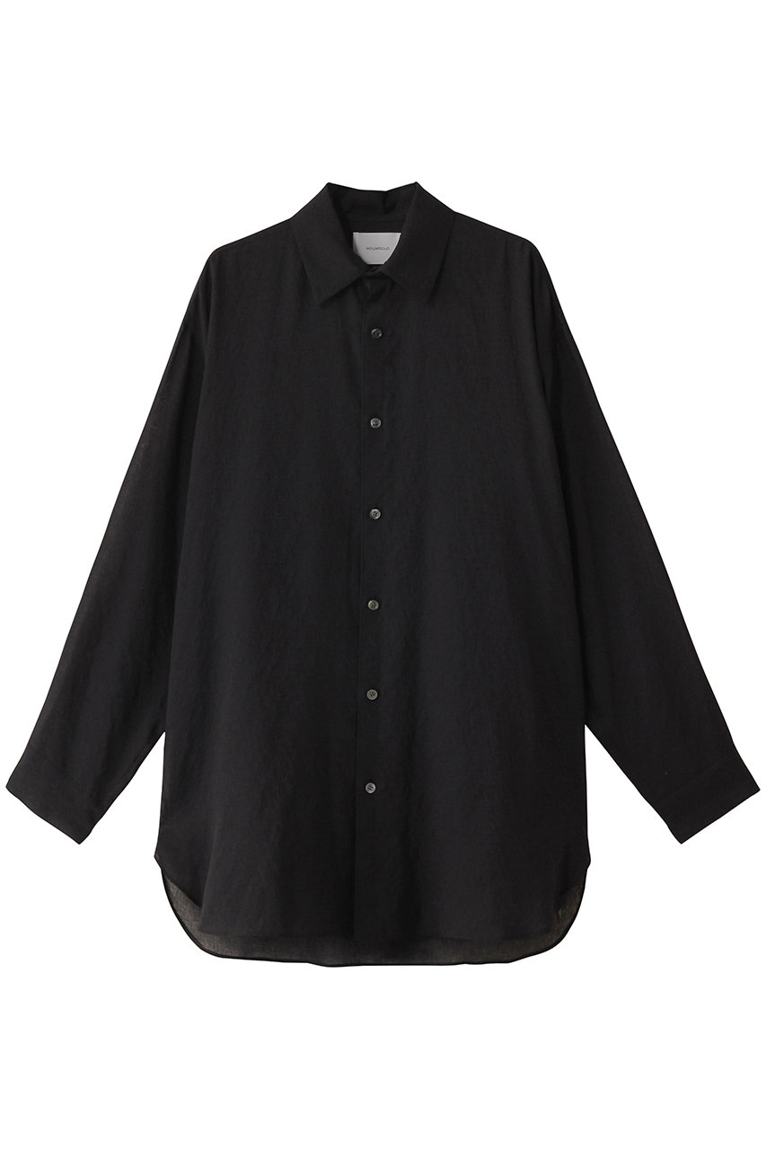 MIDIUMISOLID sheer long slv shirt.S シャツ (black, F) ミディウミソリッド ELLE SHOP MIDIUMISOLID sheer long slv shirt.S シャツ (black, F) ミディウミソリッド ELLE SHOP