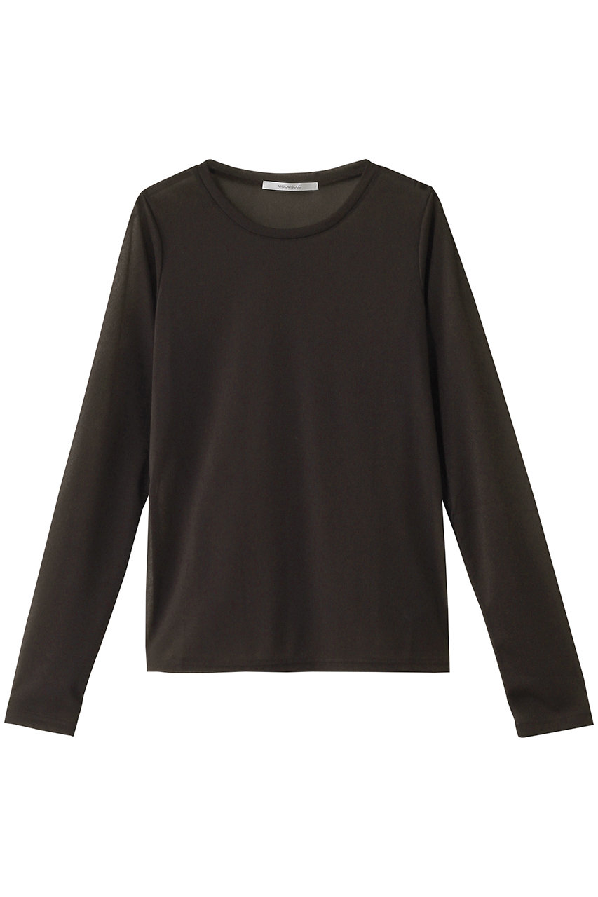 MIDIUMISOLID sheer PO.S プルオーバー (brown, F) ミディウミソリッド ELLE SHOP MIDIUMISOLID sheer PO.S プルオーバー (brown, F) ミディウミソリッド ELLE SHOP