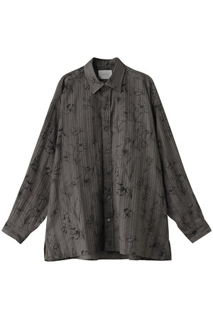 ミディウミソリッド/MIDIUMISOLIDのprint regular collar big shirt.M シャツ(110400/110403)