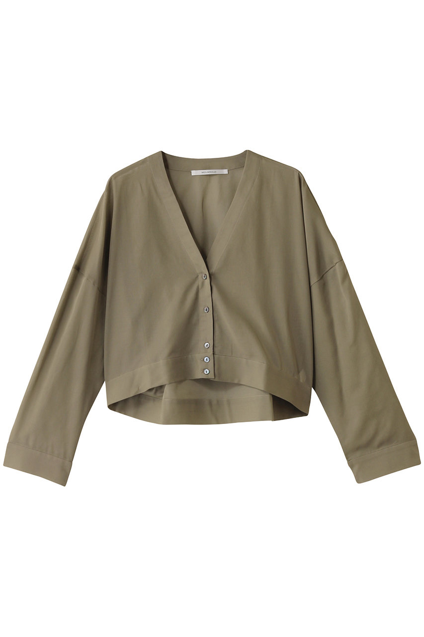 MIDIUMISOLID sheer voile V/neck CD.S カーディガン (khaki, F) ミディウミソリッド ELLE SHOP MIDIUMISOLID sheer voile V/neck CD.S カーディガン (khaki, F) ミディウミソリッド ELLE SHOP