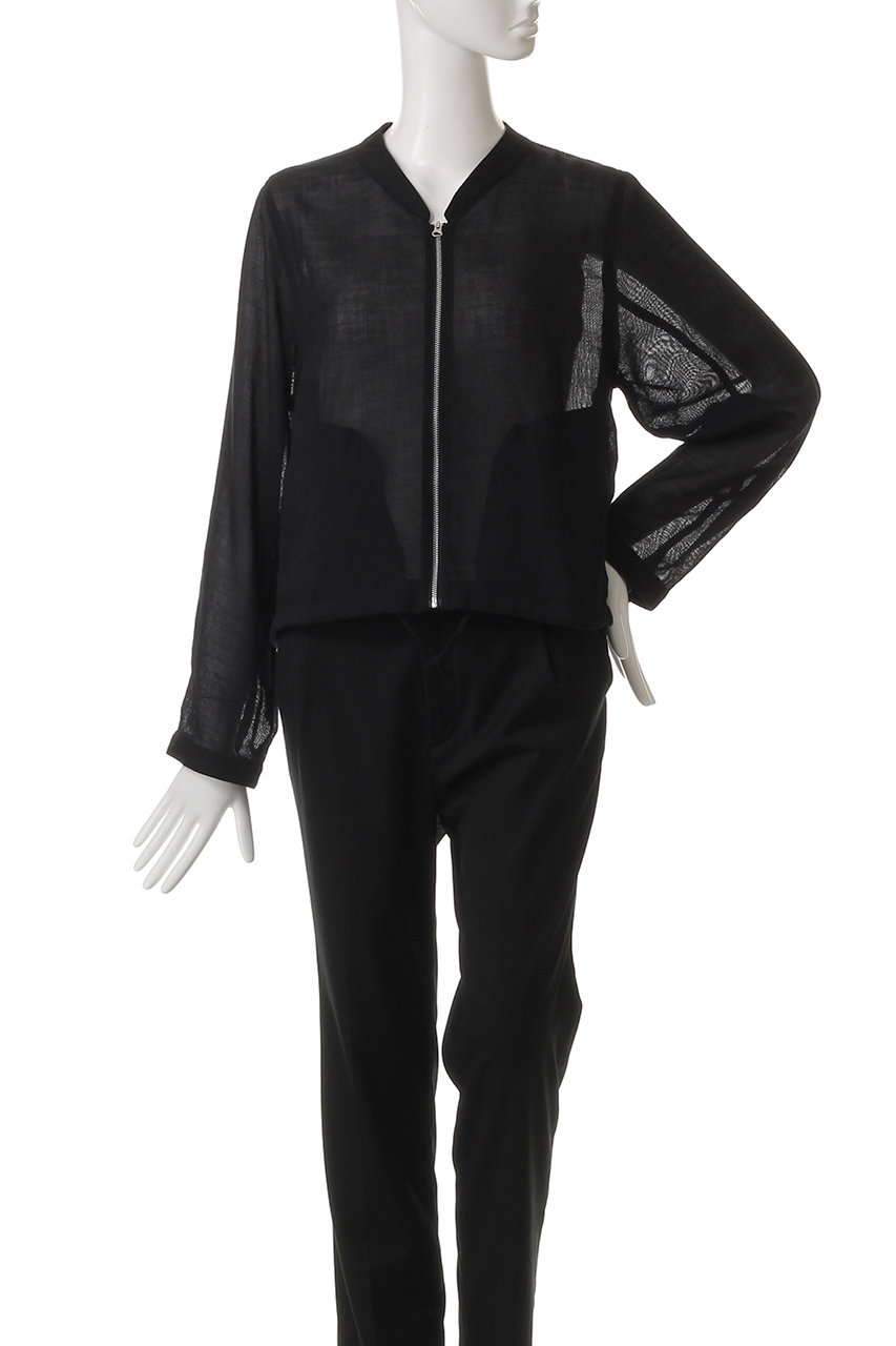 MIDIUMISOLID(ミディウミソリッド)|linen like mesh blouson.M MIDIUMISOLID(ミディウミソリッド)|linen like mesh blouson.M
