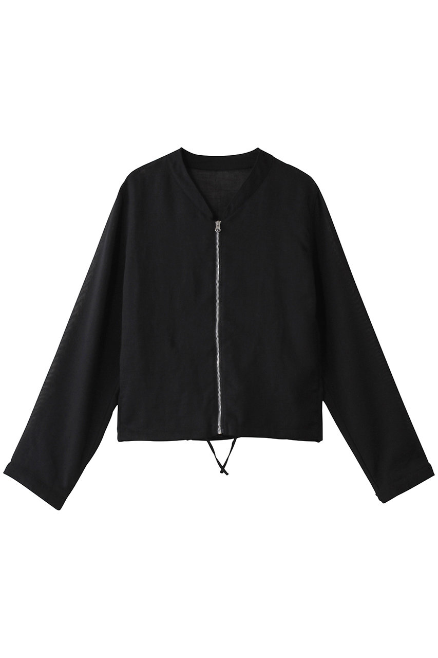 MIDIUMISOLID linen like mesh blouson.M ブルゾン (black, F) ミディウミソリッド ELLE SHOP MIDIUMISOLID linen like mesh blouson.M ブルゾン (black, F) ミディウミソリッド ELLE SHOP