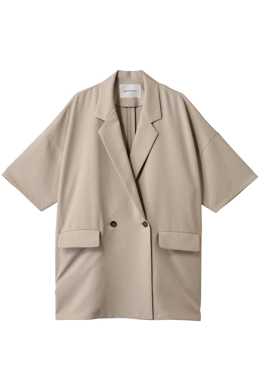 MIDIUMISOLID light wide JK.M ジャケット (beige, F) ミディウミソリッド ELLE SHOP MIDIUMISOLID light wide JK.M ジャケット (beige, F) ミディウミソリッド ELLE SHOP