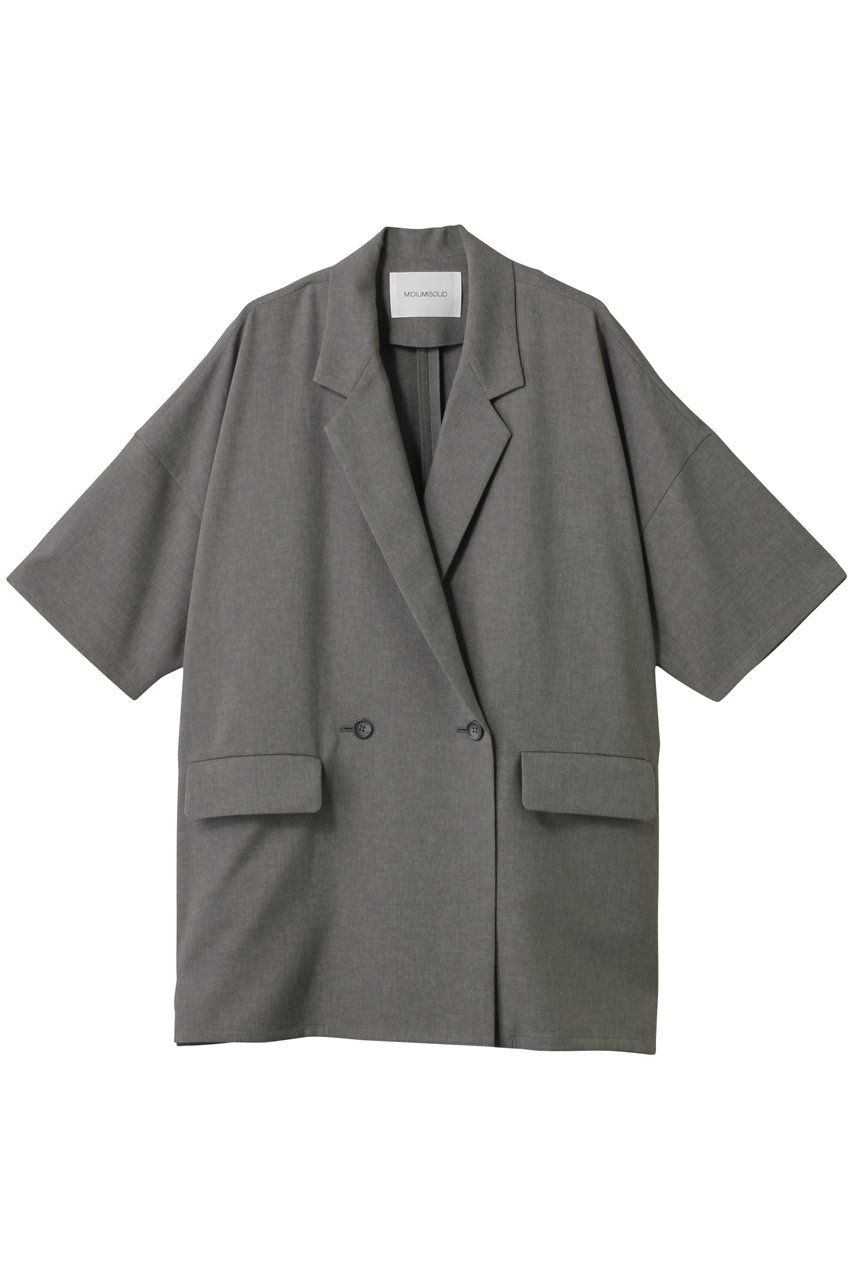 MIDIUMISOLID light wide JK.M ジャケット (gray, F) ミディウミソリッド ELLE SHOP MIDIUMISOLID light wide JK.M ジャケット (gray, F) ミディウミソリッド ELLE SHOP