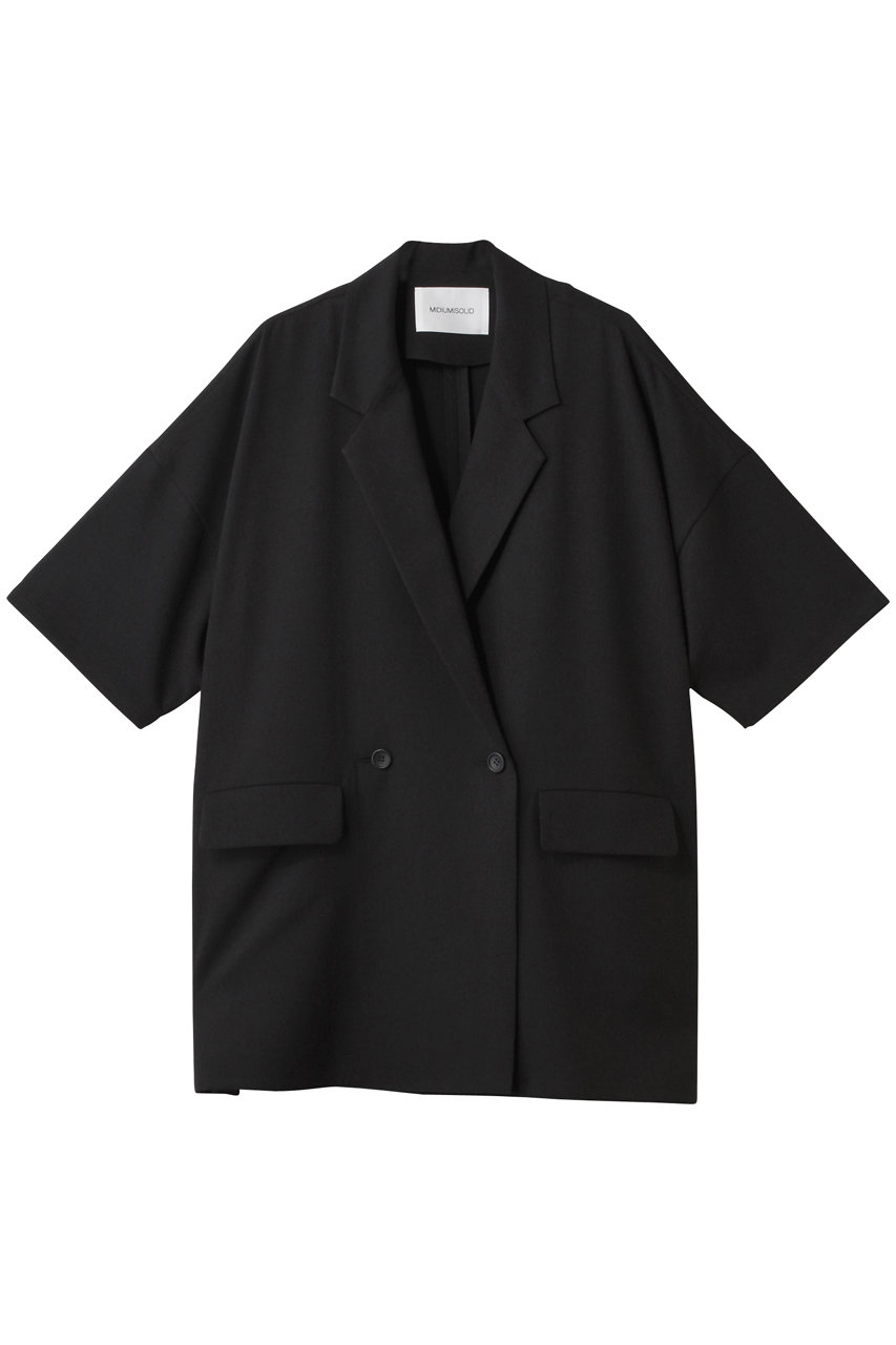 MIDIUMISOLID light wide JK.M ジャケット (black, F) ミディウミソリッド ELLE SHOP MIDIUMISOLID light wide JK.M ジャケット (black, F) ミディウミソリッド ELLE SHOP
