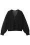 sheer v/neck short CD.S カーディガン ミディウミソリッド/MIDIUMISOLID black