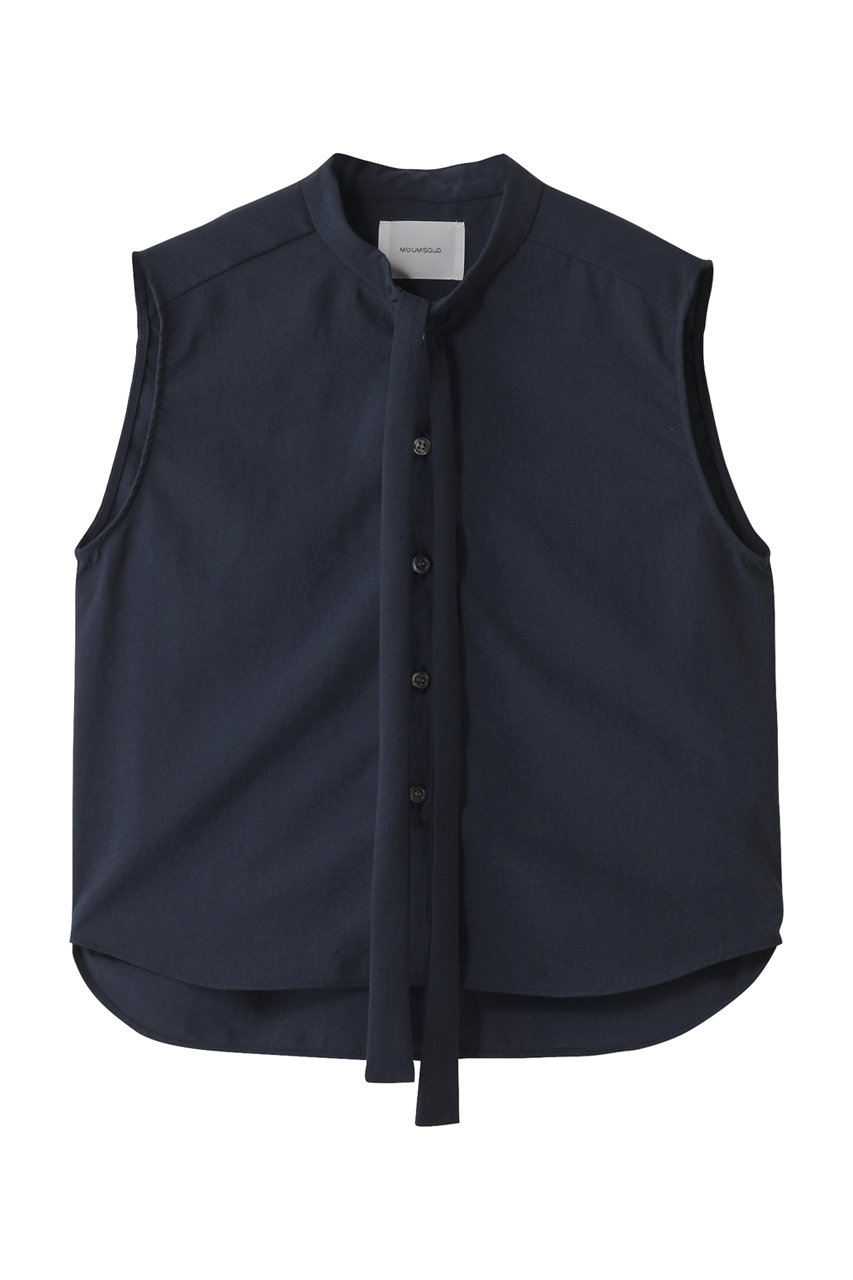 MIDIUMISOLID n/slv tie-collar blouse.S ブラウス (navy, F) ミディウミソリッド ELLE SHOP MIDIUMISOLID n/slv tie-collar blouse.S ブラウス (navy, F) ミディウミソリッド ELLE SHOP